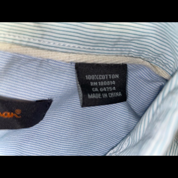 Ben Sherman Light Blue Stripe Button-Up Shirt - Size Small - Picture 6 of 11